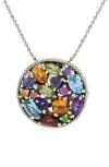 Samuel B. Sterling Silver Multistone Pendant Necklace