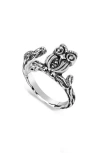 Samuel B. Sterling Silver Owl Ring In Silver