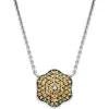 Samuel B. Sterling Silver Pavé Clover Pendant Necklace In Yellow