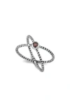Samuel B. Silver 0.15 Ct. Tw. Pink Tourmaline X Ring In Pink