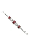 Samuel B. Sterling Silver Ruby & Mabe Pearl Toggle Bracelet In Red