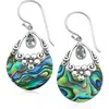 Samuel B. Silver 1.00 Ct. Tw. Gemstone Floral Earrings In Blue/green