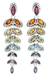 Samuel B. Sterling Silver Semiprecious Stone Drop Earrings In Silver/semiprecious Gems