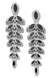 Samuel B. Sterling Silver Spinel Drop Earrings In Black