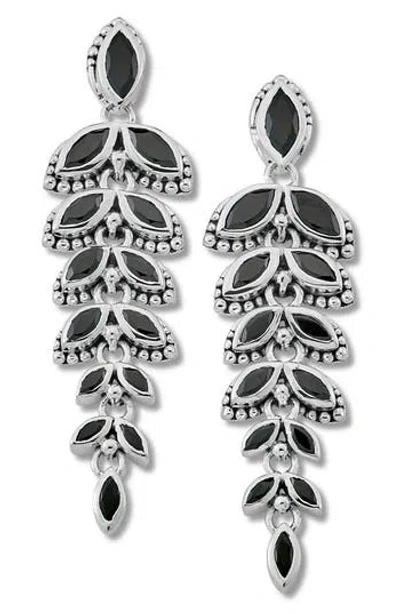 Samuel B. Sterling Silver Spinel Drop Earrings In Black