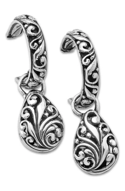 Samuel B. Sterling Silver Teardrop Huggie Hoop Earrings In Metallic