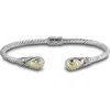 Samuel B. Sterling Silver Twist Cable Cuff Bracelet In Silver/gold