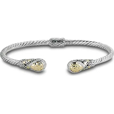 Samuel B. Sterling Silver Twist Cable Cuff Bracelet In Metallic