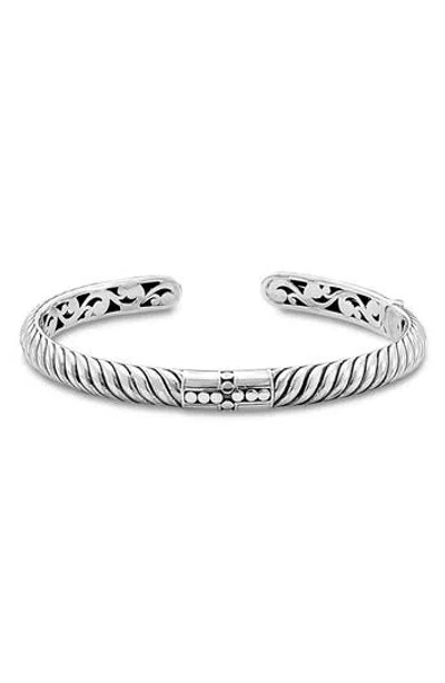 Samuel B. Sterling Silver Twisted Cable Motif Bangle Bracelet In Metallic