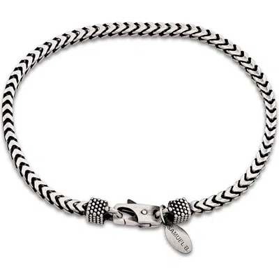 Samuel B. Sterling Silver Woven Chain Bracelet In White