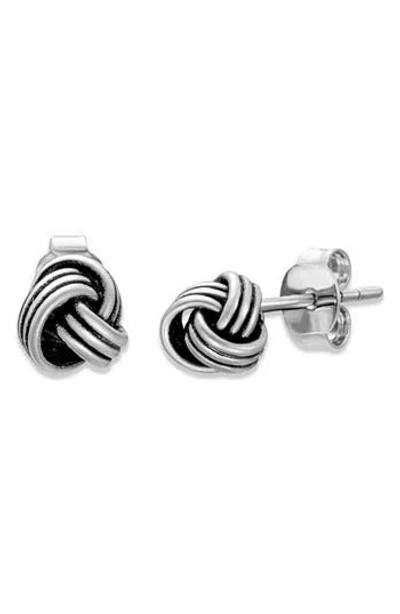 Samuel B. Sterling Silver Woven Knot Stud Earrings