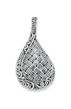 Samuel B. Silver Woven Pendant In Silver
