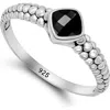 Samuel B. Stone Cushion Ring In Black