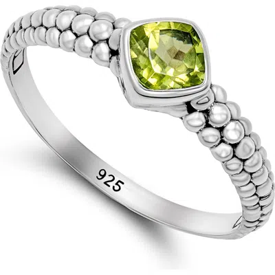 Samuel B. Stone Cushion Ring In Green