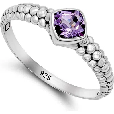 Samuel B. Stone Cushion Ring In Purple