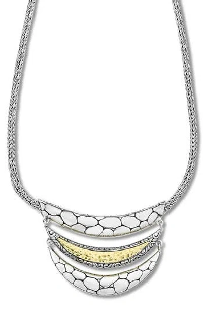 Samuel B. Triple Bar Necklace In Silver And Gold