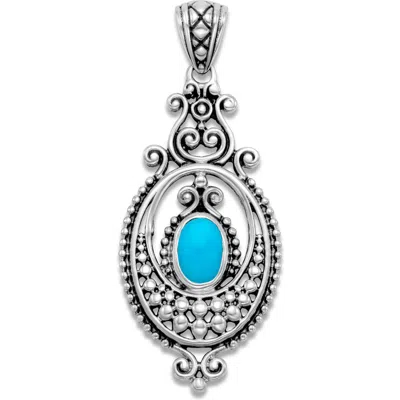 Samuel B. Turquoise Pendant In Metallic