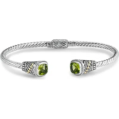 Samuel B. Two-tone Bangle Cuff Bracelet In Green