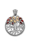 Samuel B. Two-tone Banyan Tree Pendant In Red