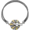Samuel B. Two-tone Hammered Toggle Bracelet