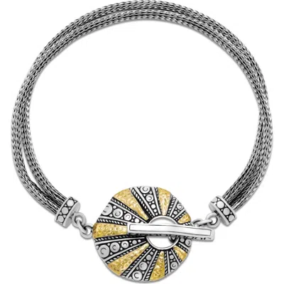 Samuel B. Two-tone Hammered Toggle Bracelet