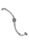 Samuel B. Two-tone Hamsa Agate Chain Bracelet In Silver