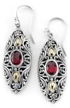 Samuel B. 18k & Silver 2.00 Ct. Tw. Garnet Earrings In Red