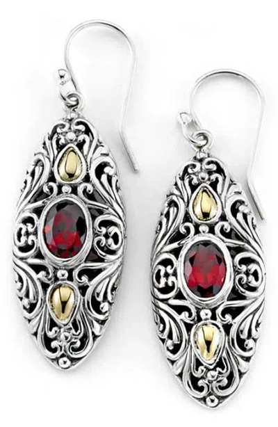 SAMUEL B. SAMUEL B. TWO-TONE MARQUIS DROP EARRINGS
