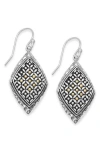 Samuel B. Two-tone Rhombus Drop Earrings In Silver And Gold