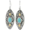 Samuel B. Two-tone Turquoise Drop Earrings In Turquoise