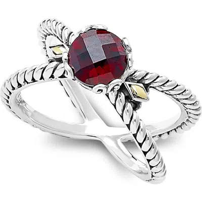 SAMUEL B. SAMUEL B. TWO-TONE X CROSSOVER BAND RING