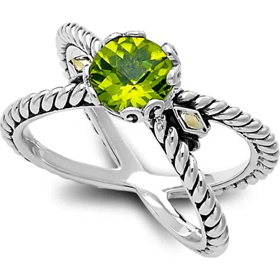 SAMUEL B. SAMUEL B. TWO-TONE X CROSSOVER BAND RING