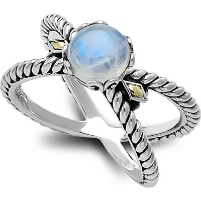 SAMUEL B. SAMUEL B. TWO-TONE X CROSSOVER BAND RING