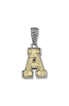 Samuel B. Two-tone Initial Pendant In Gold