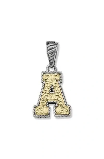 Samuel B. Two-tone Initial Pendant In Gold