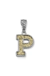 Samuel B. Two-tone Initial Pendant In Gold