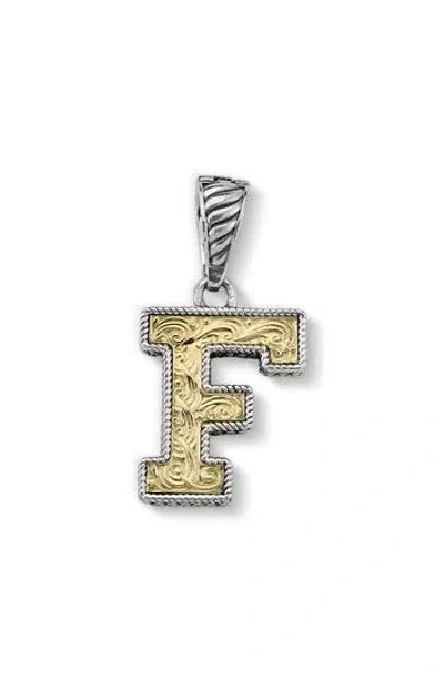 Samuel B. Two-tone Initial Pendant In Gold