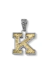 Samuel B. Two-tone Initial Pendant In Gold