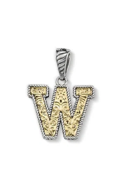 Samuel B. Two-tone Initial Pendant In Gold