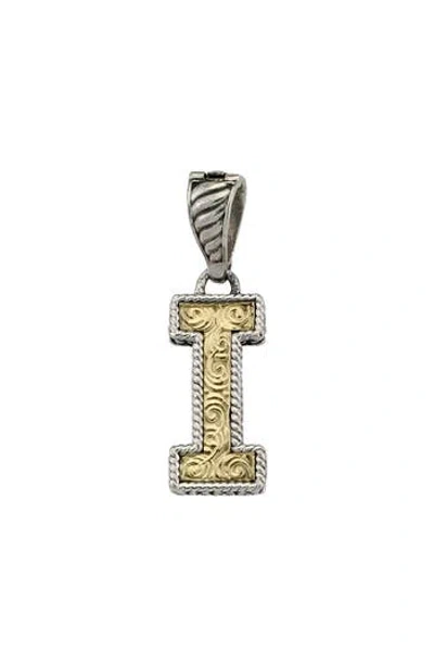 Samuel B. Two-tone Initial Pendant In Gold