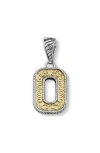 Samuel B. Two-tone Initial Pendant In Metallic