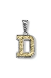 Samuel B. Two-tone Initial Pendant In Metallic