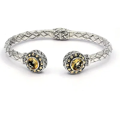Samuel B. Woven Bangle In Silver