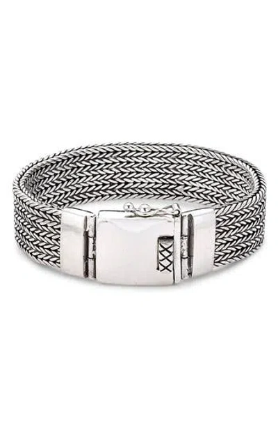 Samuel B. Woven Chain Bracelet In Silver