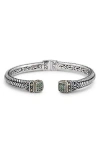 Samuel B. Woven Pavé Tipped Bangle In Metallic