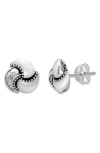 Samuel B. Woven Stud Earrings In Silver And Gold