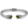 Samuel B. Woven Tipped Bangle In Peridot