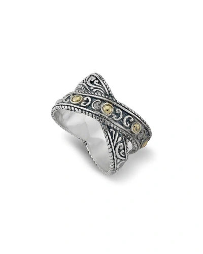 Samuel B. 18k & Silver Balinese X Ring In Metallic