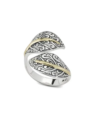 Samuel B. 18k & Silver Bypass Leaf Ring In Metallic