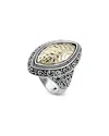 Samuel B. 18k & Silver Hammered Ring